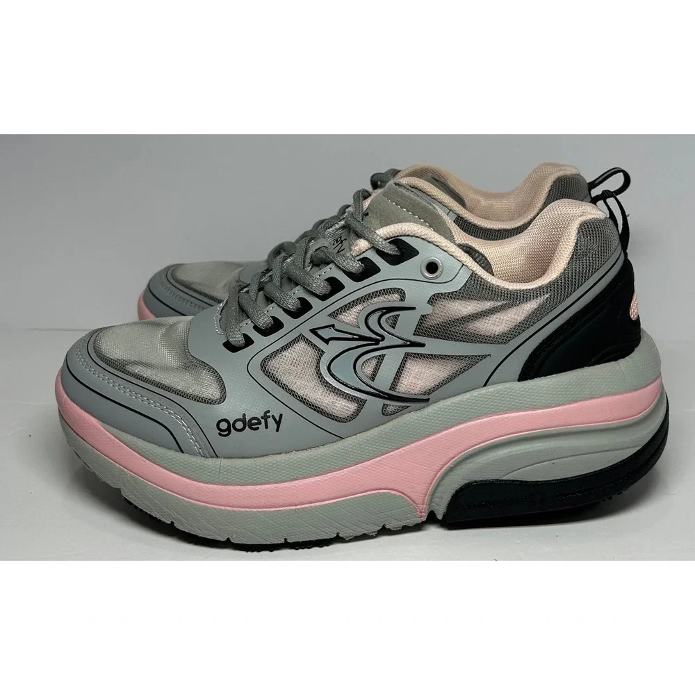 Gdefy TB9022FGP-M Women's Athletic Walking Shoes Gray‎ Pink VersoShock Size 6.5